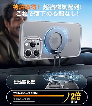 TORRAS iPhone 16 Pro Max 用 ケース 半透明 マグネット Amazon.co.jp: 【米軍進化・Magsafe対応】TORRAS iPhone 16 Pro